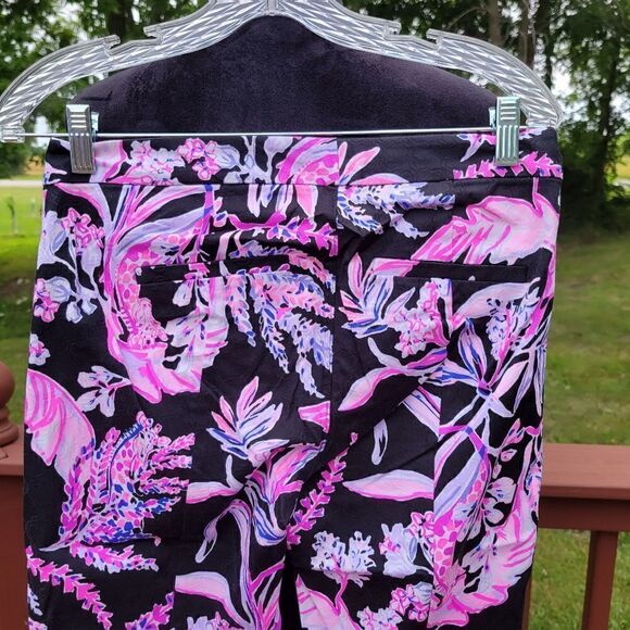 Lily Pulitzer Kelly Skinny Ankle Pants Onyx wild Within, sz 4 - Picture 5 of 15